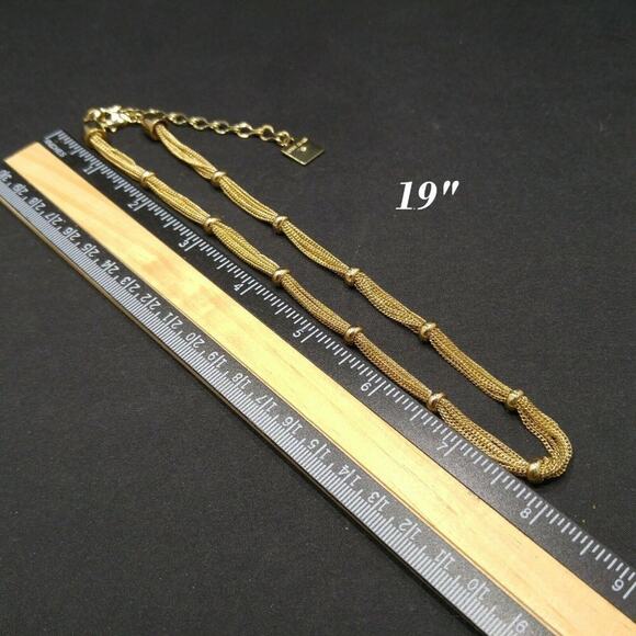 Anne Klein Multi Chain Gold Tone Beaded Necklace, 19 Inches - Picture 6 of 12